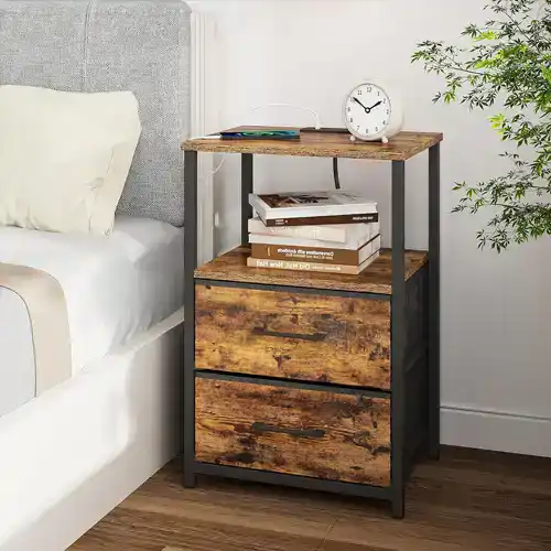 End table with charging station