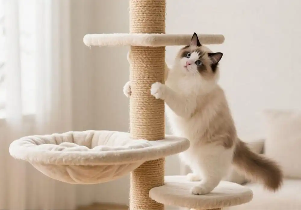 Cat tree board, covering, sisal and component material examples