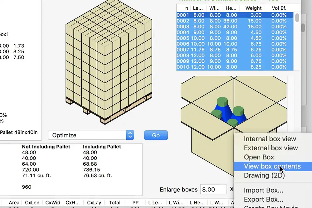Flat-pack furniture packaging and container-loading optimization