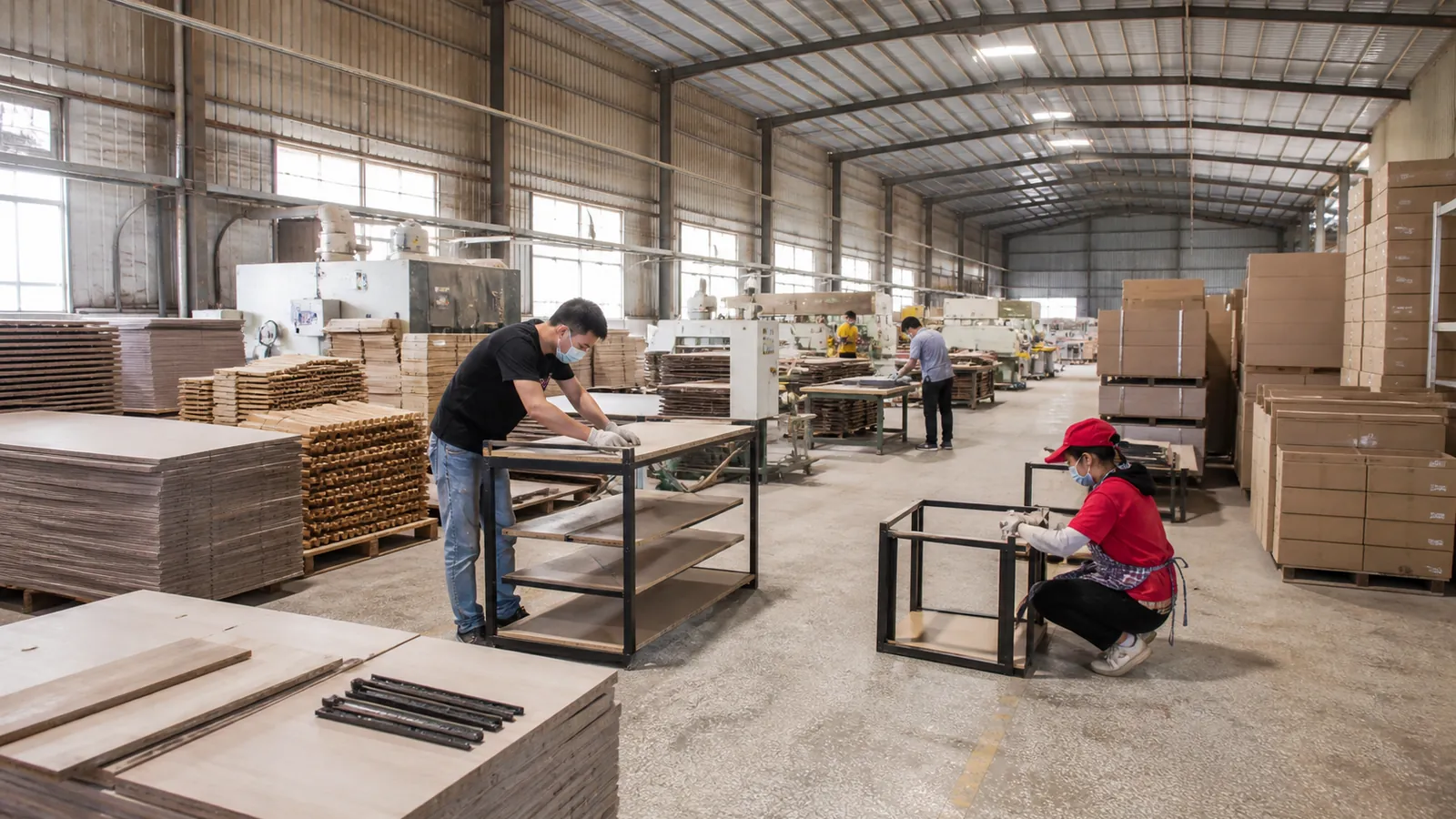 HOMVND furniture manufacturing facility supporting flat-pack product development