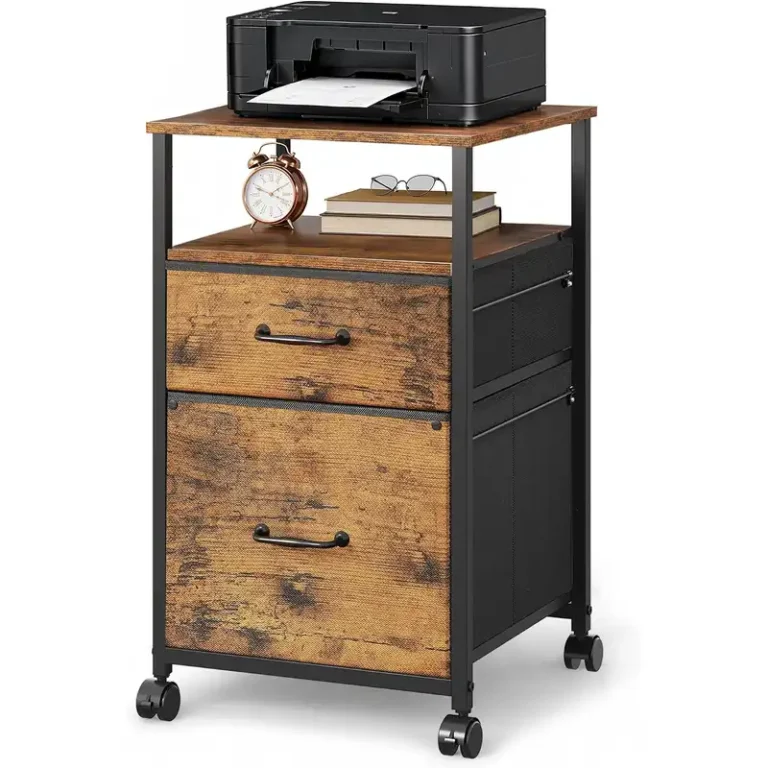 2 drawer mobile file cabinet with printer shelf 1