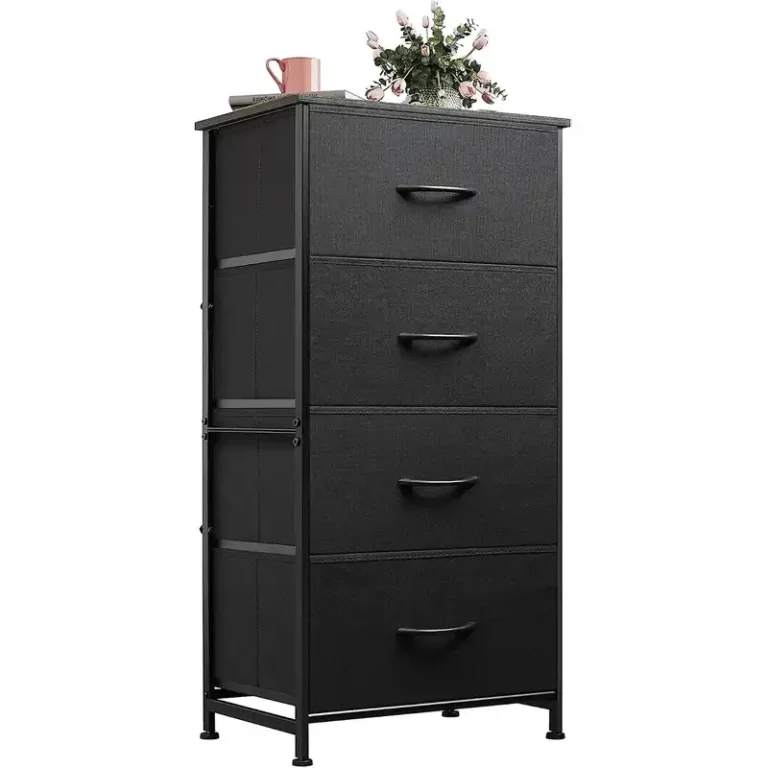 4 drawer tall fabric dresser for small spaces 1