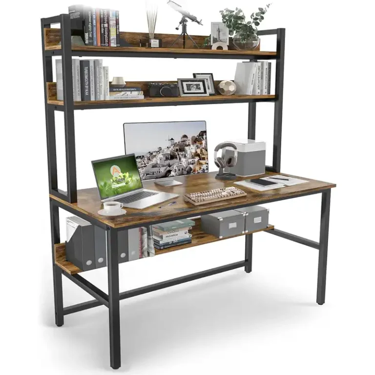 computer desk with hutch & storage shelves 1