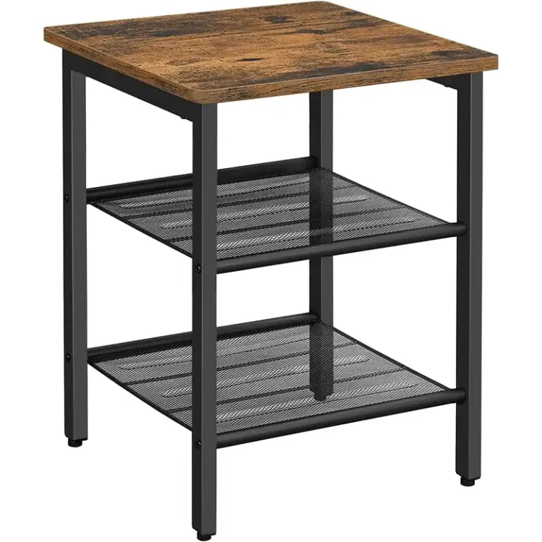 industrial nightstand with open storage shelf 1
