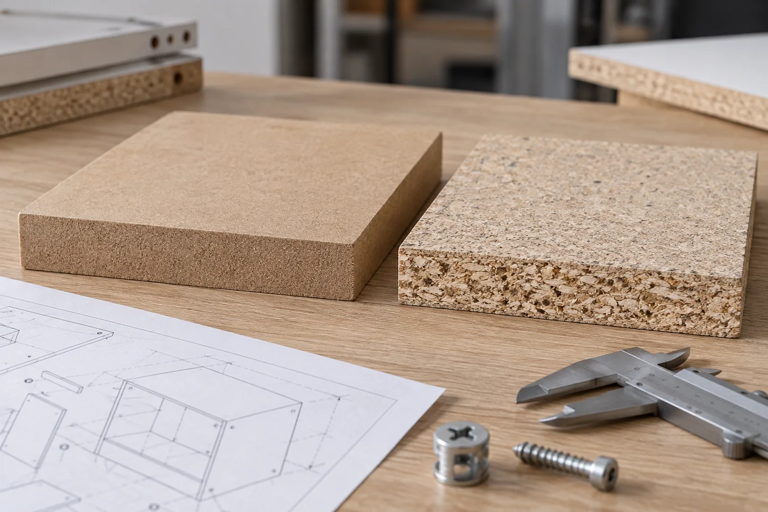 MDF and particle board panels for flat-pack furniture material specification