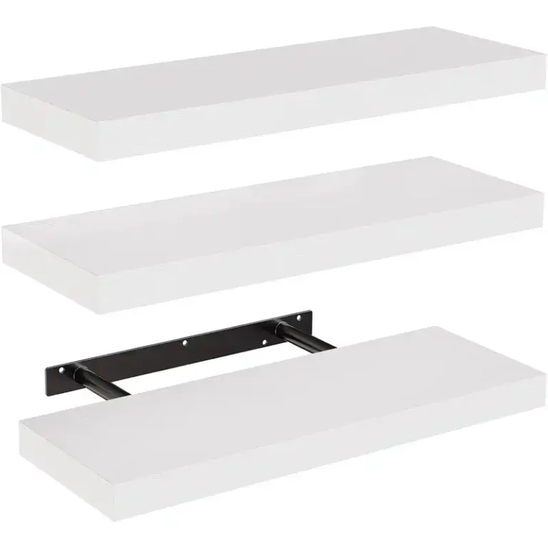 set of 3 floating wall shelves with invisible brackets 1