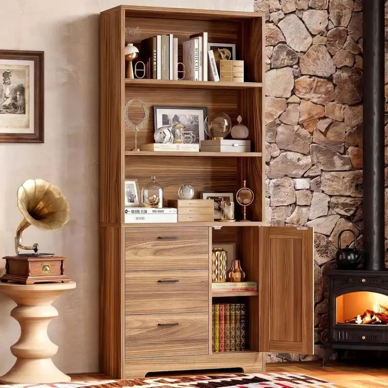 tall office storage cabinet with shelves & drawers 1