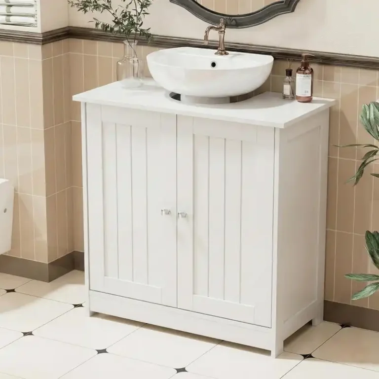 under sink bathroom cabinet with adjustable shelf 2
